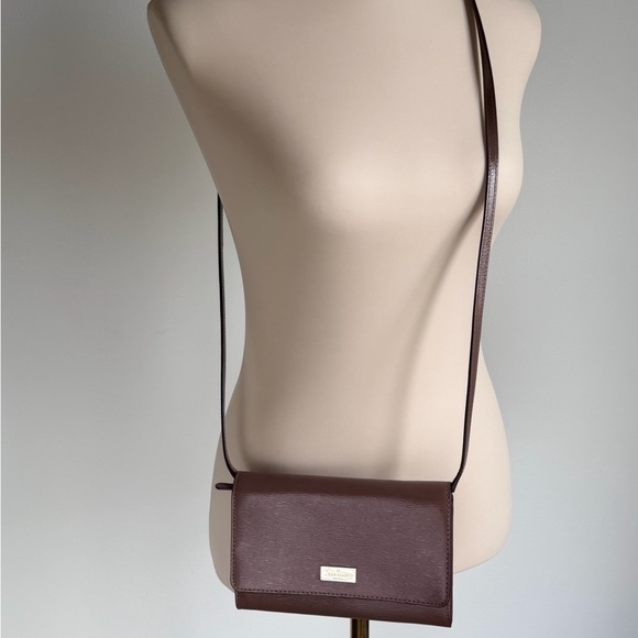 kate spade Blush Pink Leather Crossbody with Gold Plaque - Picture 10 of 16